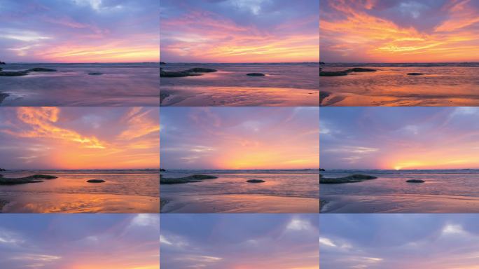 秦皇岛海边日出延时