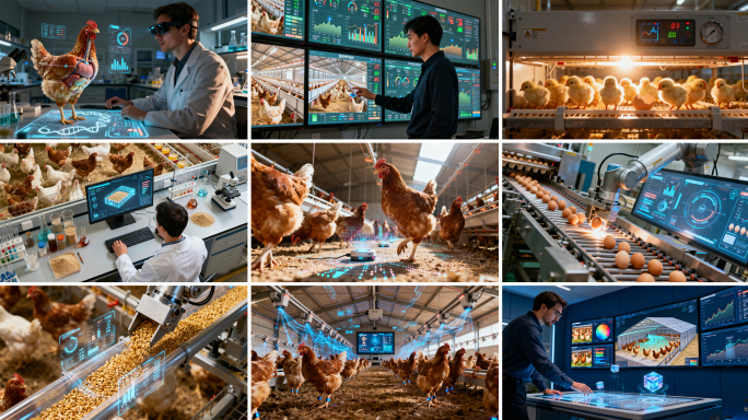 智慧养鸡场科技养殖 现代化农业养鸡技术