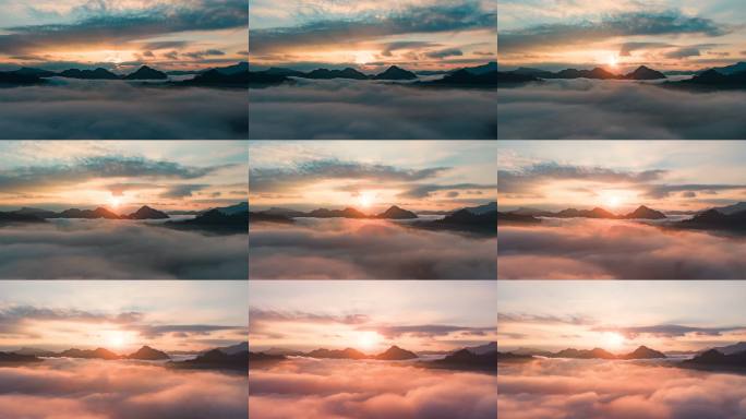 云海日出延时、山间日出延时