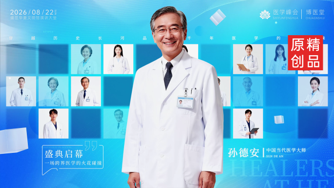 6款医生专家人物介绍人物展示AE模版