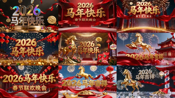 2026马年春节联欢晚会马年新春祝福片头