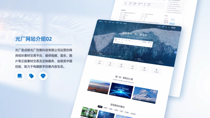 网络搜索简约商务网站界面展示