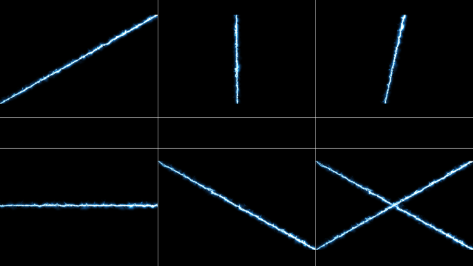 6款 科技电流分割线 分屏线（透明底）