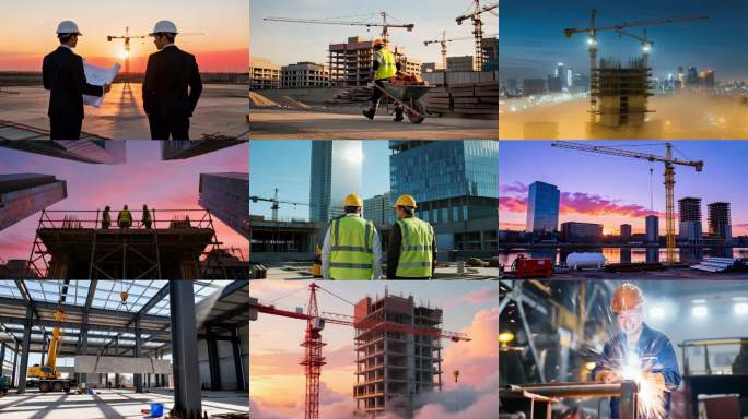 城市建设建筑工地施工建筑工人ai素材原创