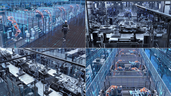 智能汽车工厂生产线
