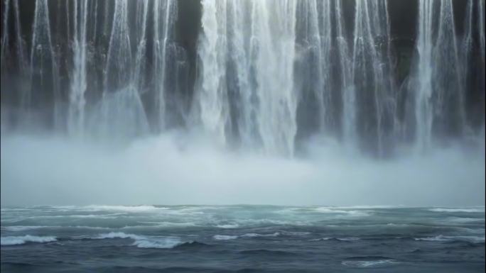 壮观瀑布水流视频素材