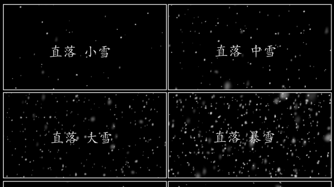 10组_雪花飘落视频素材_带通道_循环