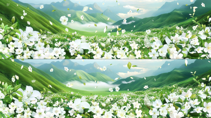 8k茉莉花舞台背景