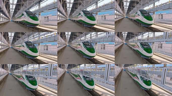 和谐号AD钙绿巨人动车组列车