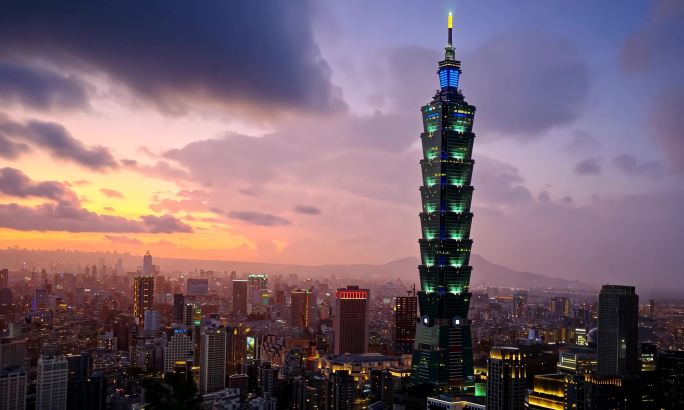 台湾101大厦 台北市鸟瞰 日月潭 台北