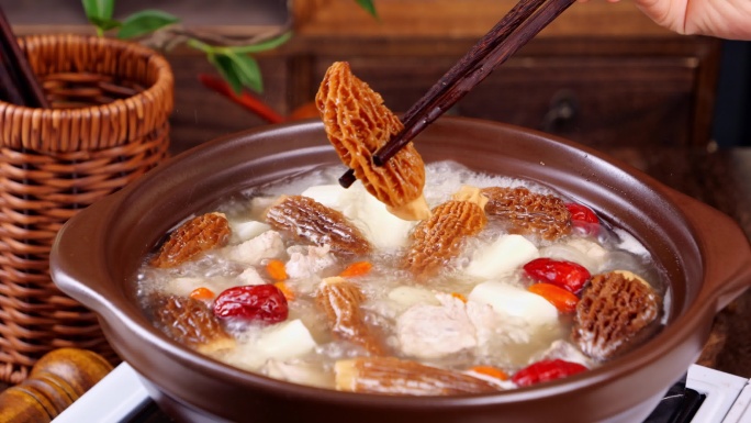 羊肚菌排骨汤  羊肚菌烹饪 菌菇汤