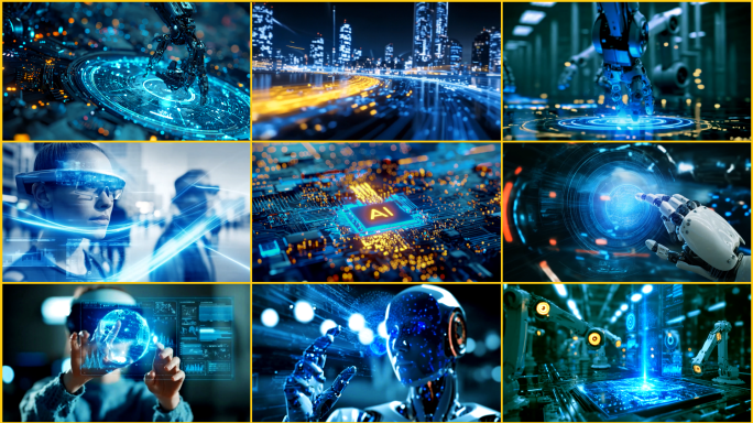 未来科技感素材混剪片头节奏感科学活动视频