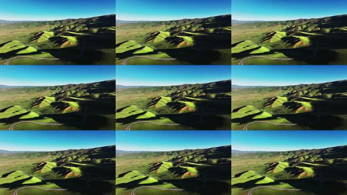 航拍日出阳光下的甘南甘加秘境风光