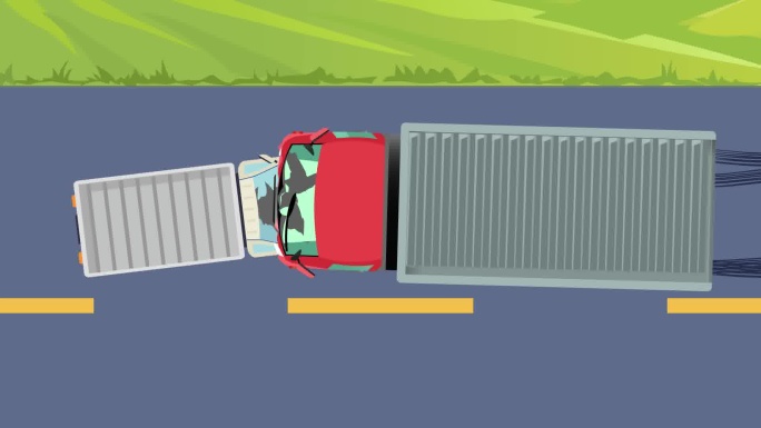 汽车交通事故车祸MG动画