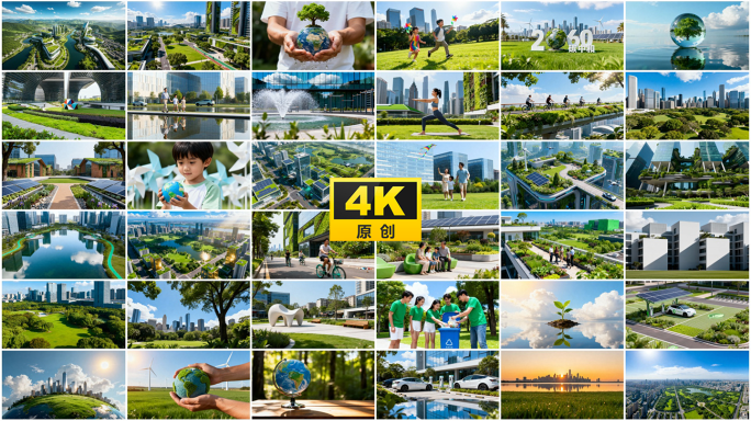 绿色城市生态环保未来城市和谐发展碳中和