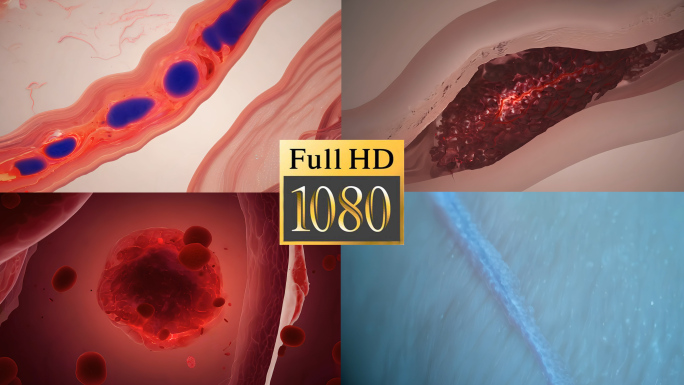 血管堵塞动画 血栓