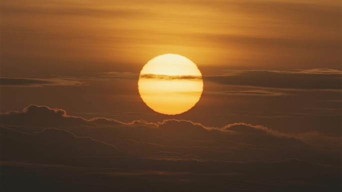日出云海日落太阳升起海上日出夕阳日出延时