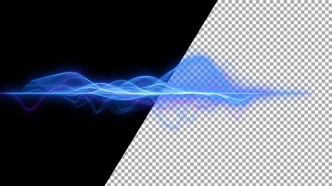 动感蓝色声波波浪