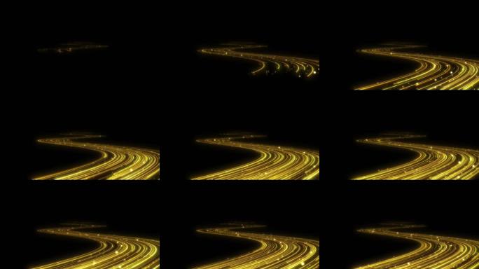 金色流光曲线动态背景