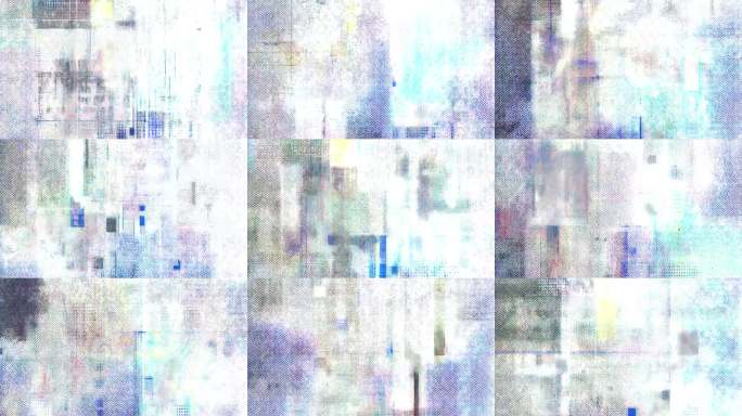 带有褪色静态、色差噪点和侵蚀像素叠加的白色故障纹理