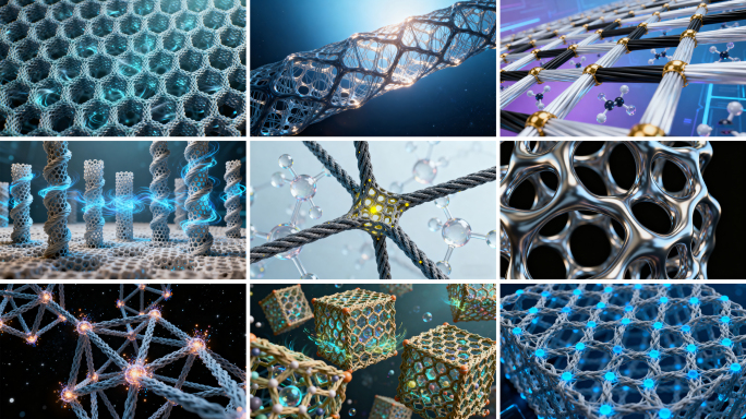 多孔新材料 纳米复合材料3D分子结构
