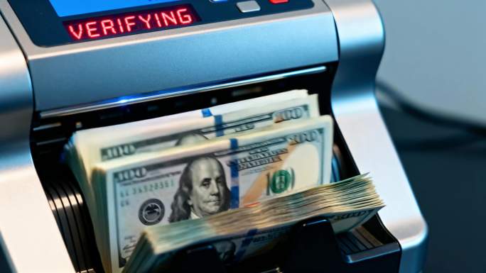 美元点钞机验钞过程