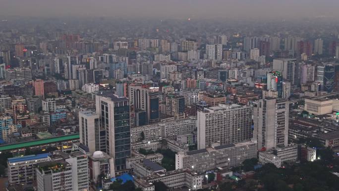 城市高空俯瞰全景