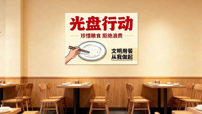 餐厅光盘行动宣传视频