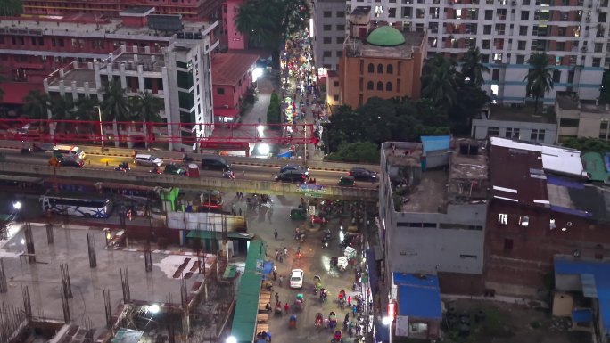 繁华都市鸟瞰图