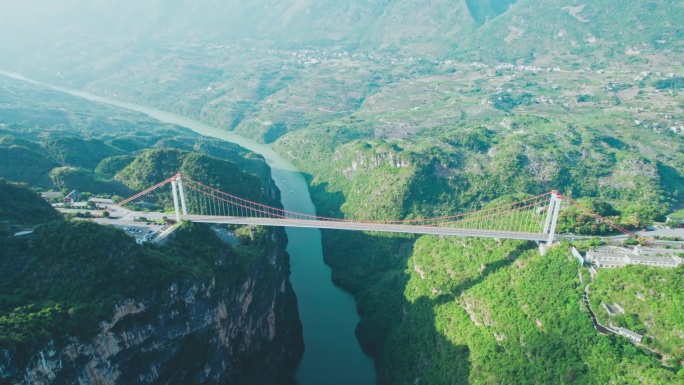 贵州安顺市关岭县北盘江大桥航拍