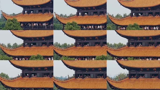 湖南洞庭湖岳阳楼景区自然风光