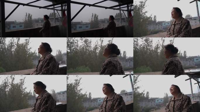 老年人 眺望远方 思念亲人 孤独 痛苦