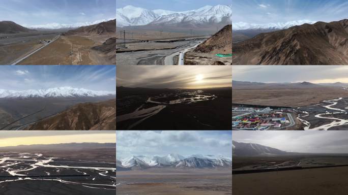 4K 青藏铁路高原雪山航拍