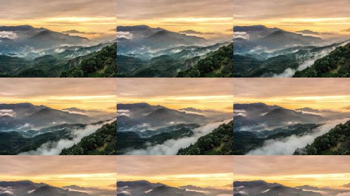 潮州凤凰山日出云雾缭绕震撼云海延时8K