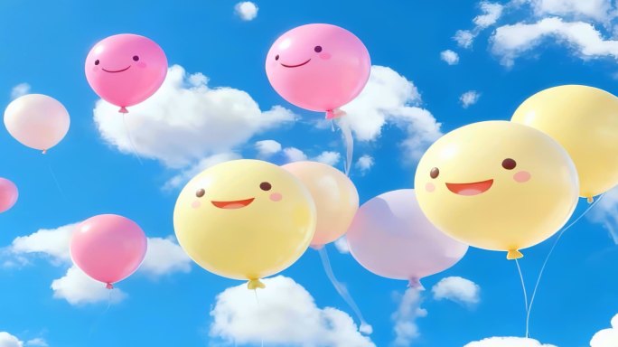 宽屏多组唯美温馨卡通气球《合集》