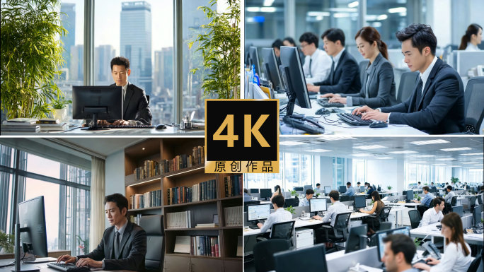 现代职场办公日常团队协作商务场景