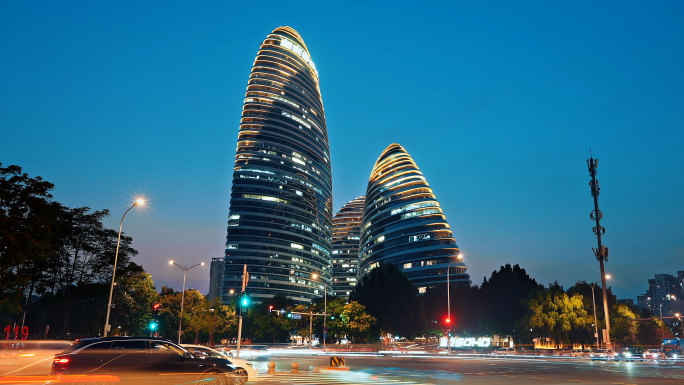 北京望京SOHO城市夜景