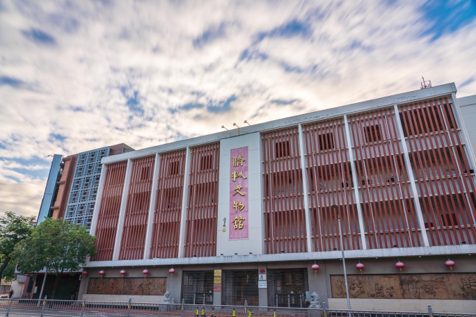 汕头老城区侨批文物馆骑楼建筑日出延时8K