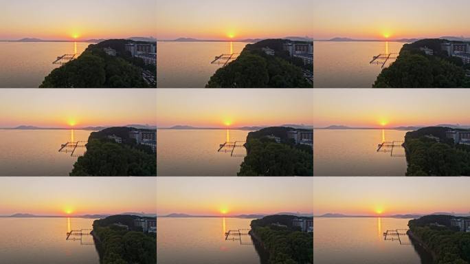 武汉武大凌波门日出看日出的人