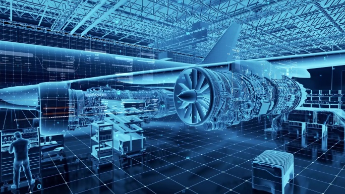 全息智能制造飞机高铁车间