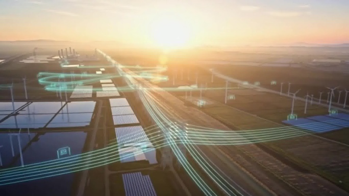 智慧能源基地科技感