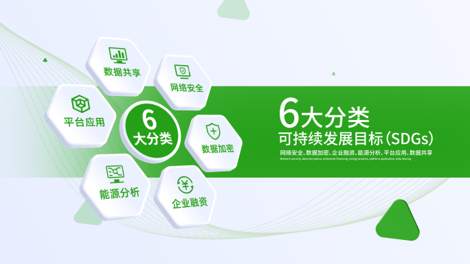 绿色分类多文字展示