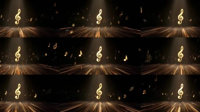 粒子音乐音符背景