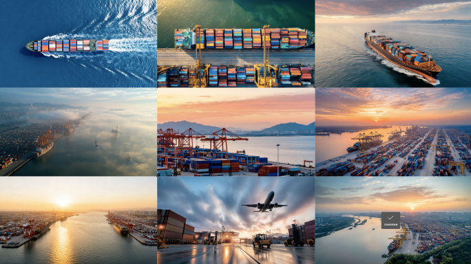 远洋货轮集装箱运输