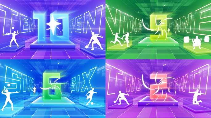 彩色活力运动倒计时