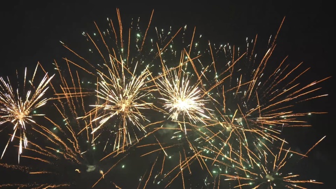 4K绚丽烟花绽放夜空1