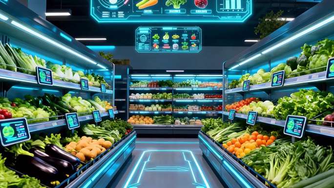 智慧生鲜超市 数字化食品零售无人超市