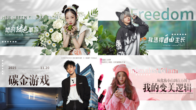 4K人物访谈封面人物简介