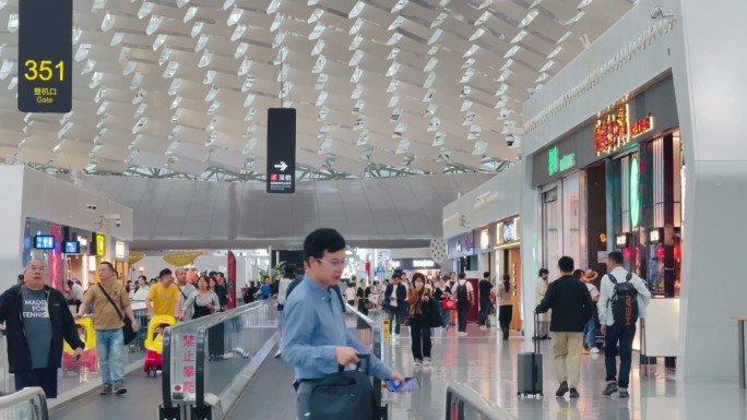 机场空镜_深圳宝安机场商务出行候机