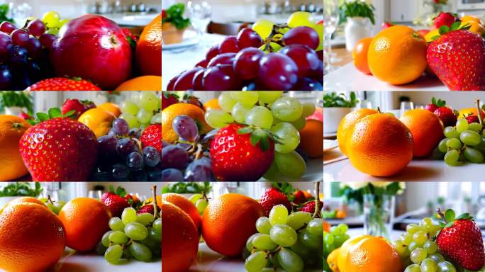 缤纷水果拼盘特写